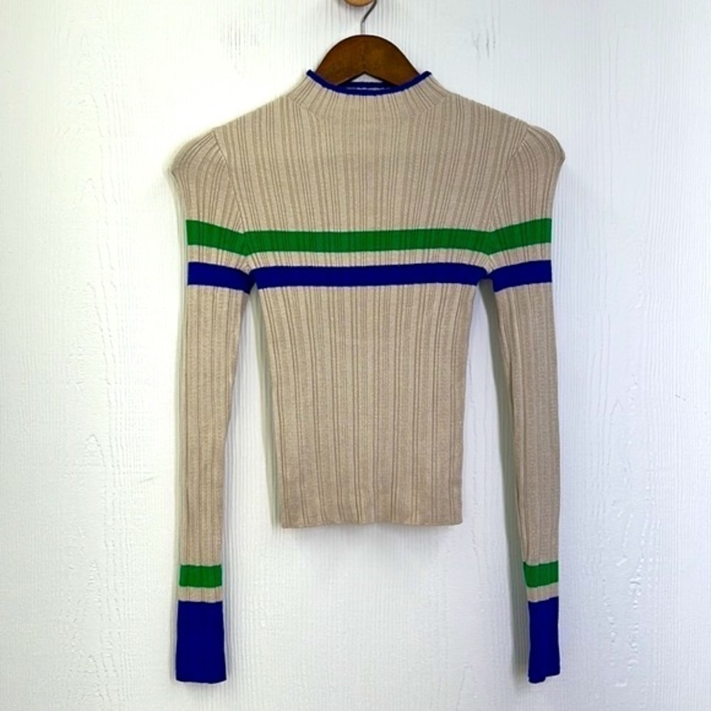 Urban Outfitters - BDG Kiara Open Back Stripe Sweater With Thumb Openings SZ XS - Picture 8 of 13